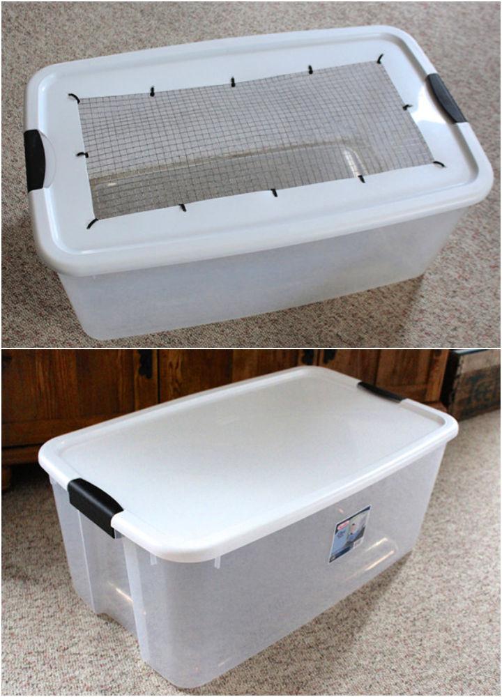 Make Our Own Chick Brooder from Plastic Tote