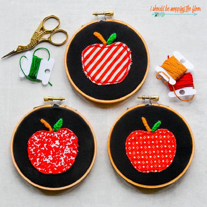 Make Your Own Apple Hoop Art