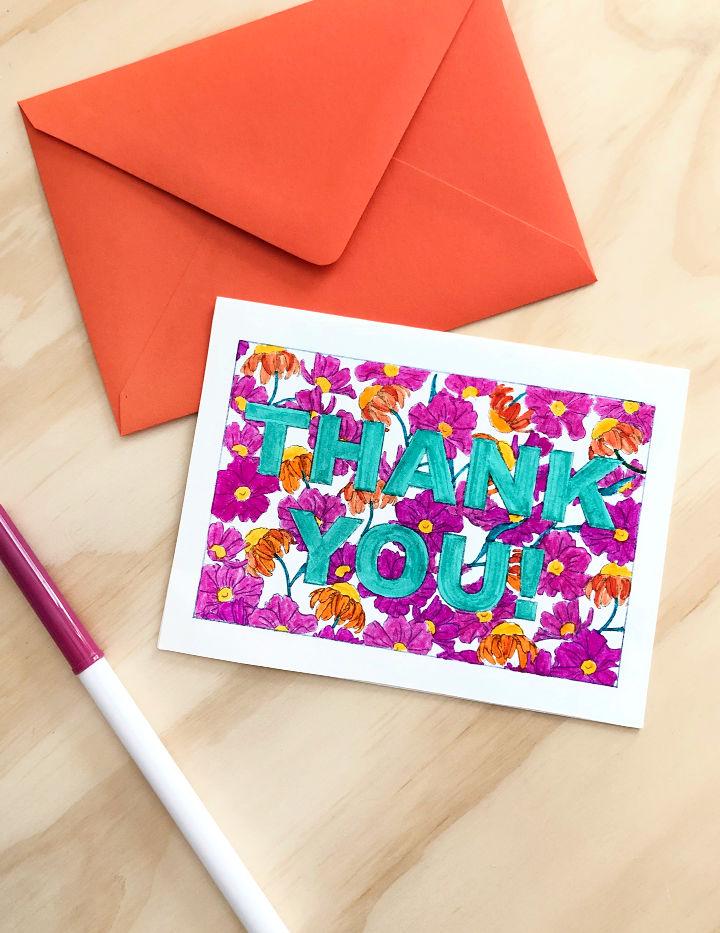 Making a Colorable Thank You Card