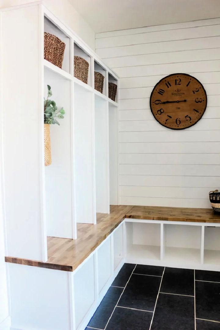 Mudroom Cubbies With L shaped Bench Seats