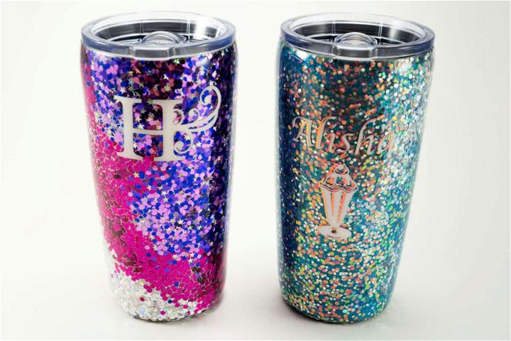 Personalized Resin Glitter Tumblers