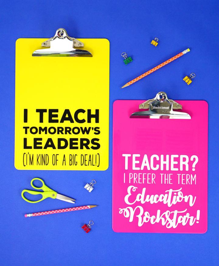 Quote Clipboards for End of the Year Teacher