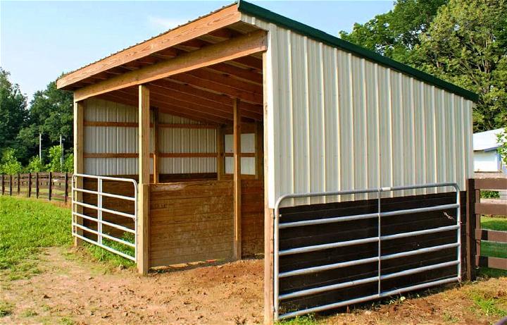 Simple 3 Sided Horse Shelter