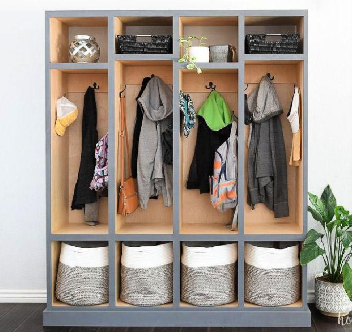 Simple Mudroom Storage Locker