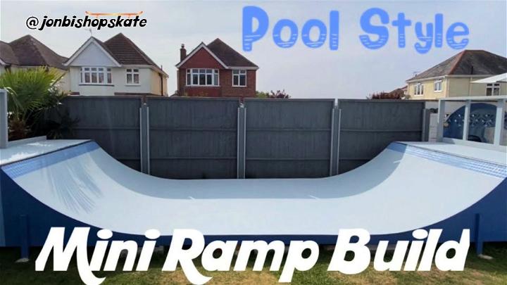 Skate Pool Inspired Mini Ramp for Skateboarding