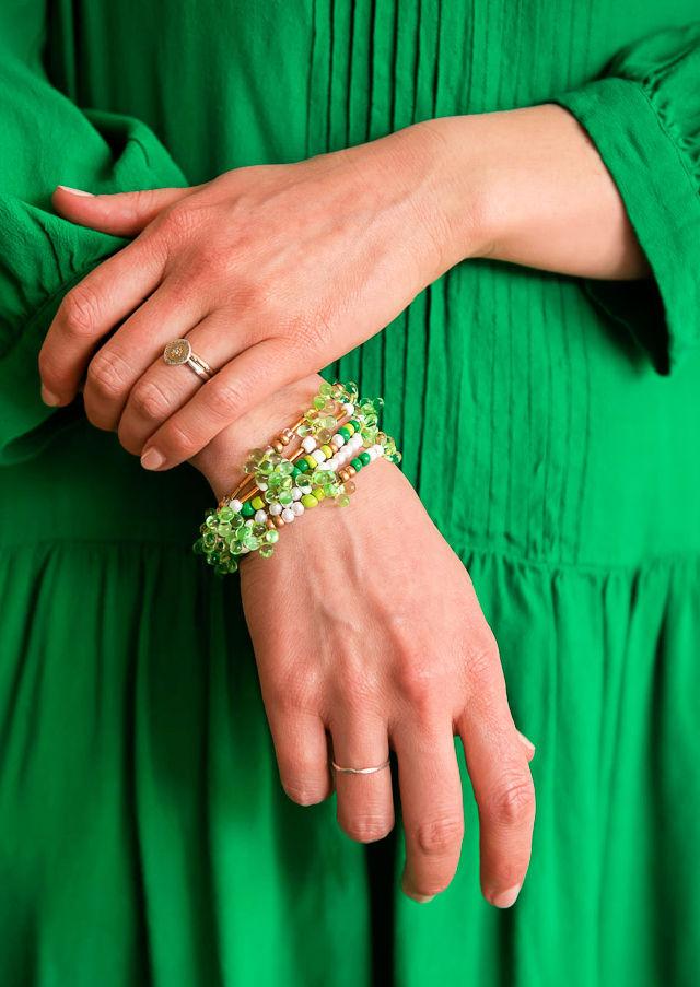 DIY St Patricks Day Beaded Bracelets