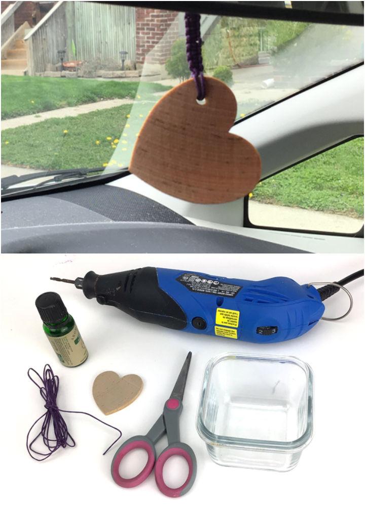 Wooden Heart Car Air Freshener
