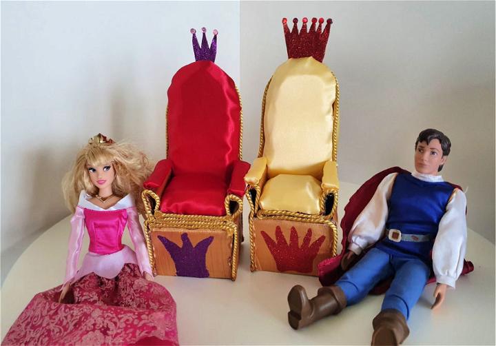 DIY Barbie Throne Chair Out of Cardboard