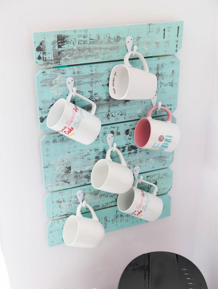 Chalk Painted Wall Coffee Cup Holder