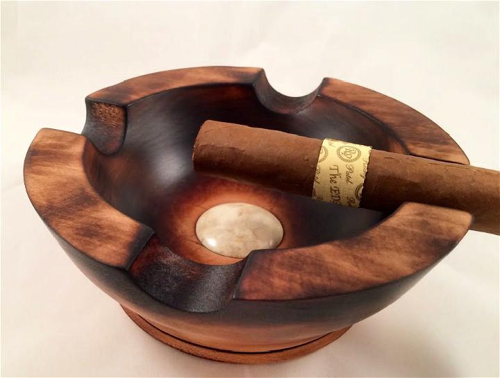 Cigar Ashtray Made From Maple