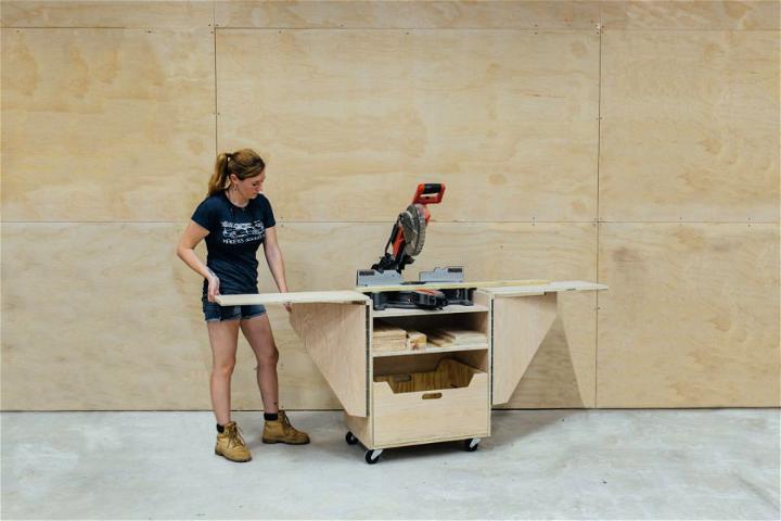 Create a Portable Mobile Miter Saw Stand