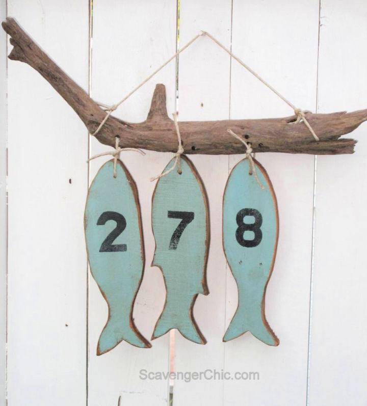 Creative DIY Fish House Number Signs