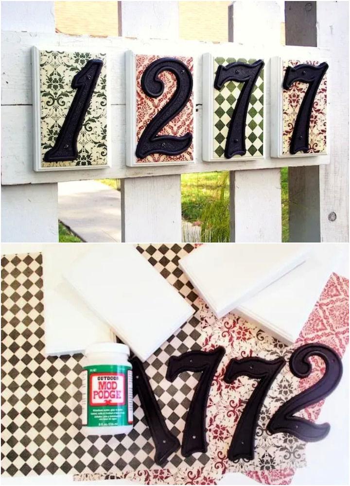 Custom DIY House Number Sign