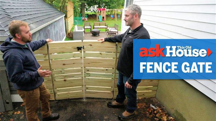 Custom Fence Gate with Horizontal Paneling