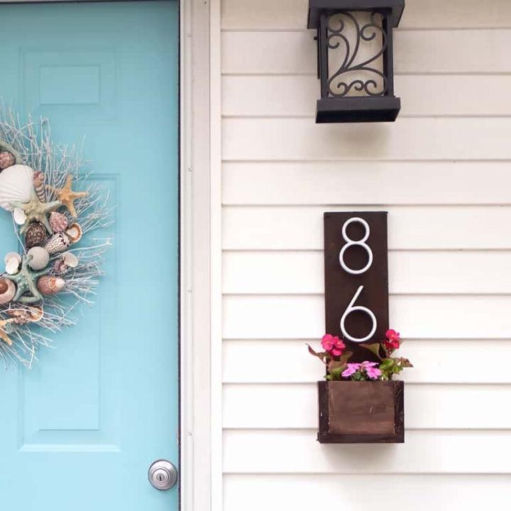 Cute DIY House Number Planter
