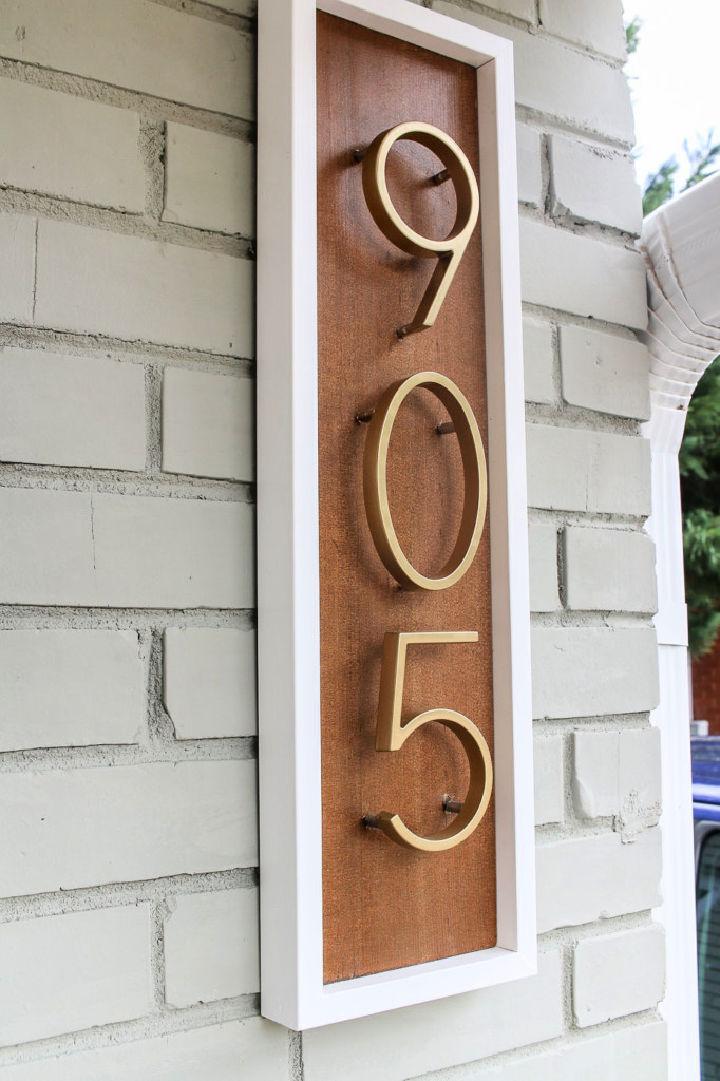 DIY Hanging House Number Signs