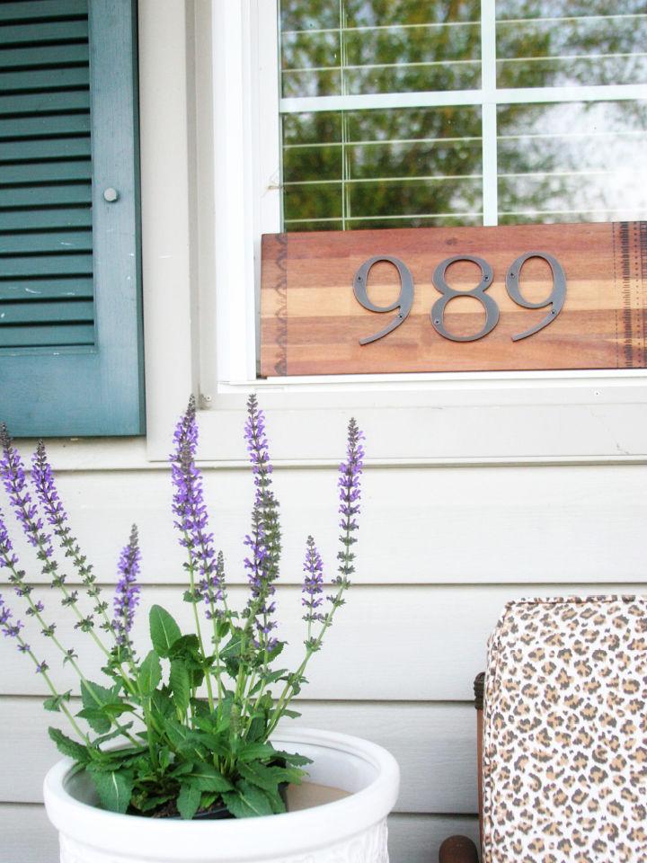 DIY House Number Sign with Wood