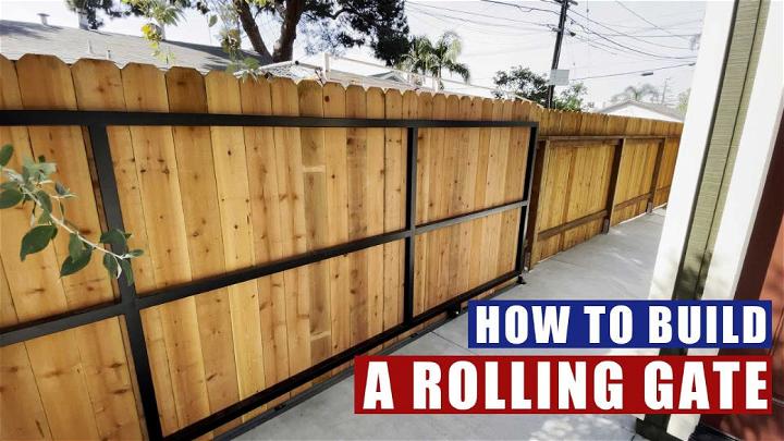 DIY Large Metal Frame Rolling Gate