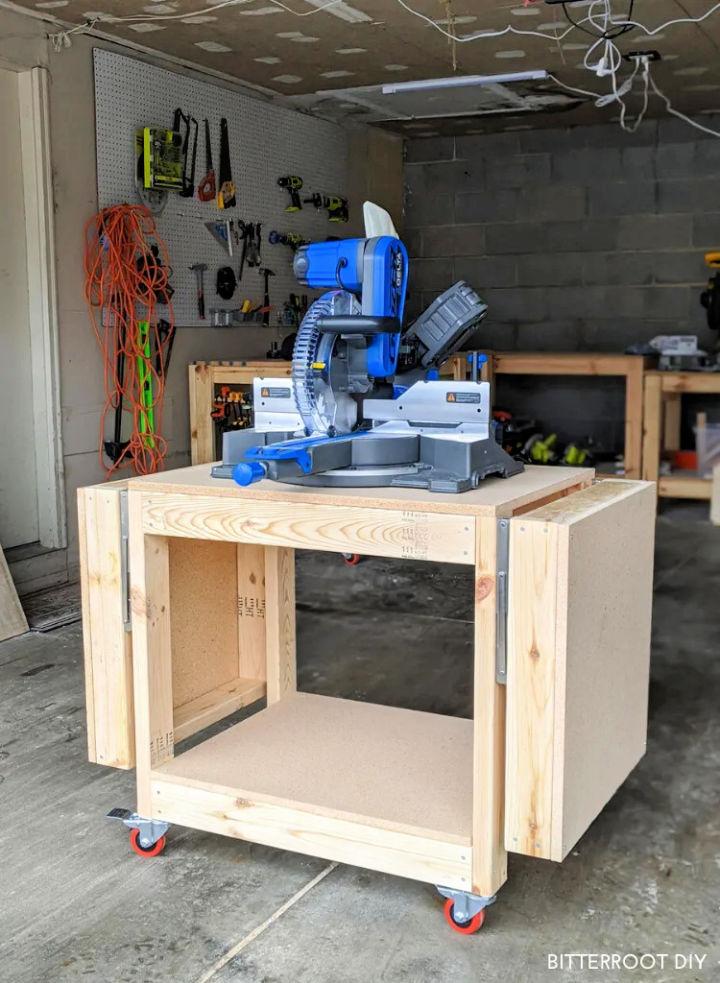 DIY Miter Saw Stand with Wheels