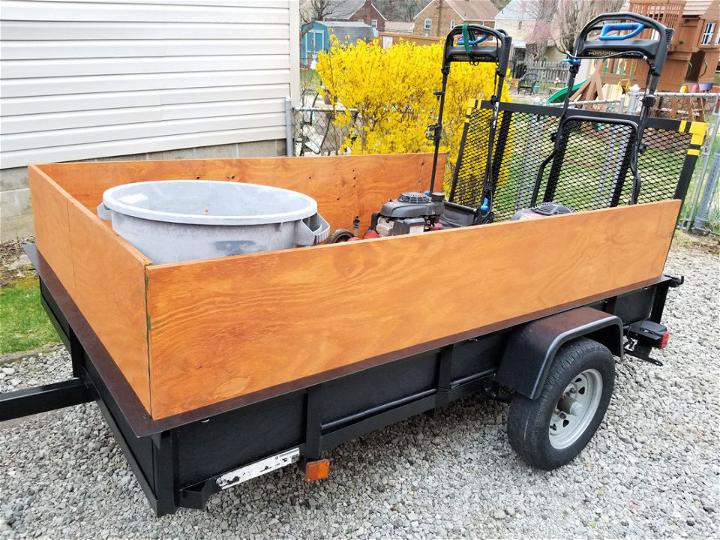 DIY Wood Sides on x Utility Trailer