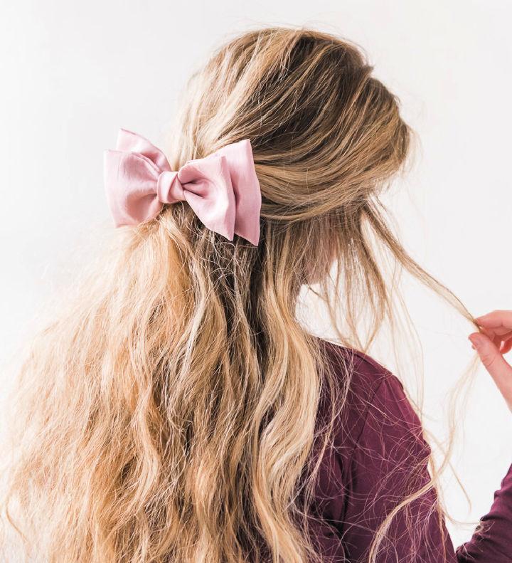Handmade Silk Hair Bow for Girls