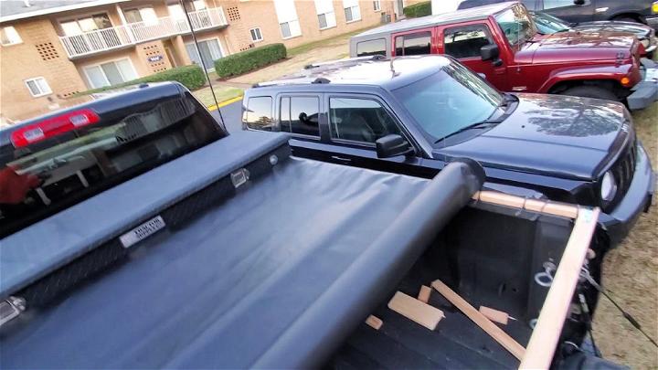 Homemade Roll Up Tonneau Cover on Budget
