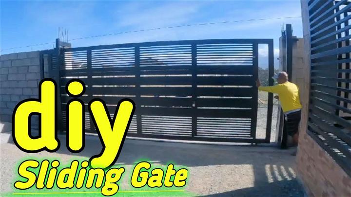 Homemade Sliding Gate Using Tubular x and x