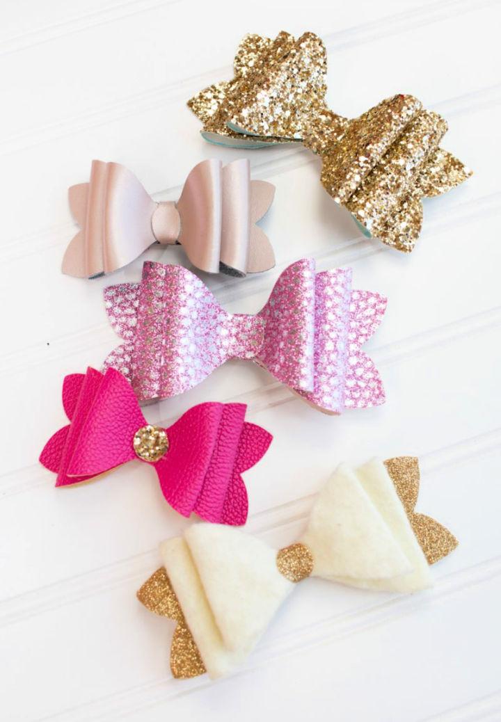 Homemade Stacked French Hair Bows