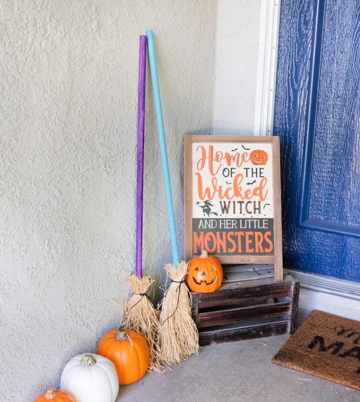 Homemade Witch Broom for Kids