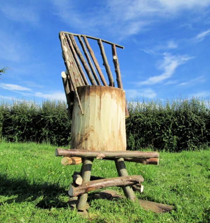 How to Build a Stump Throne Chair