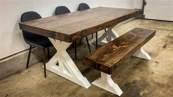 Kitchen Dining Table with Bench