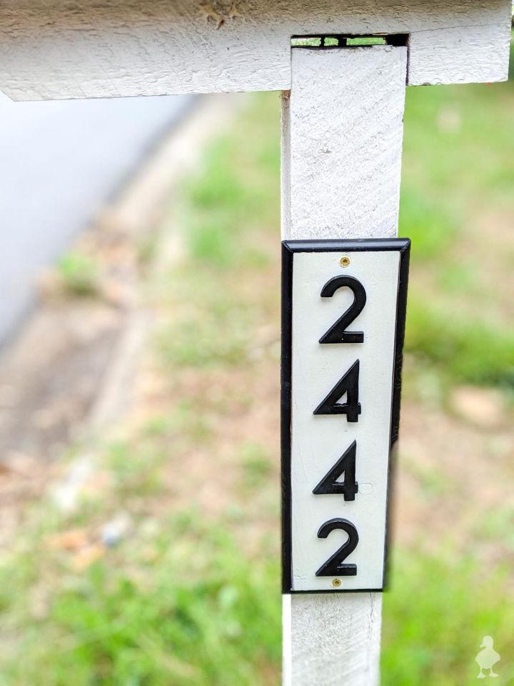 Mailbox Number Sign From Scrap Wood