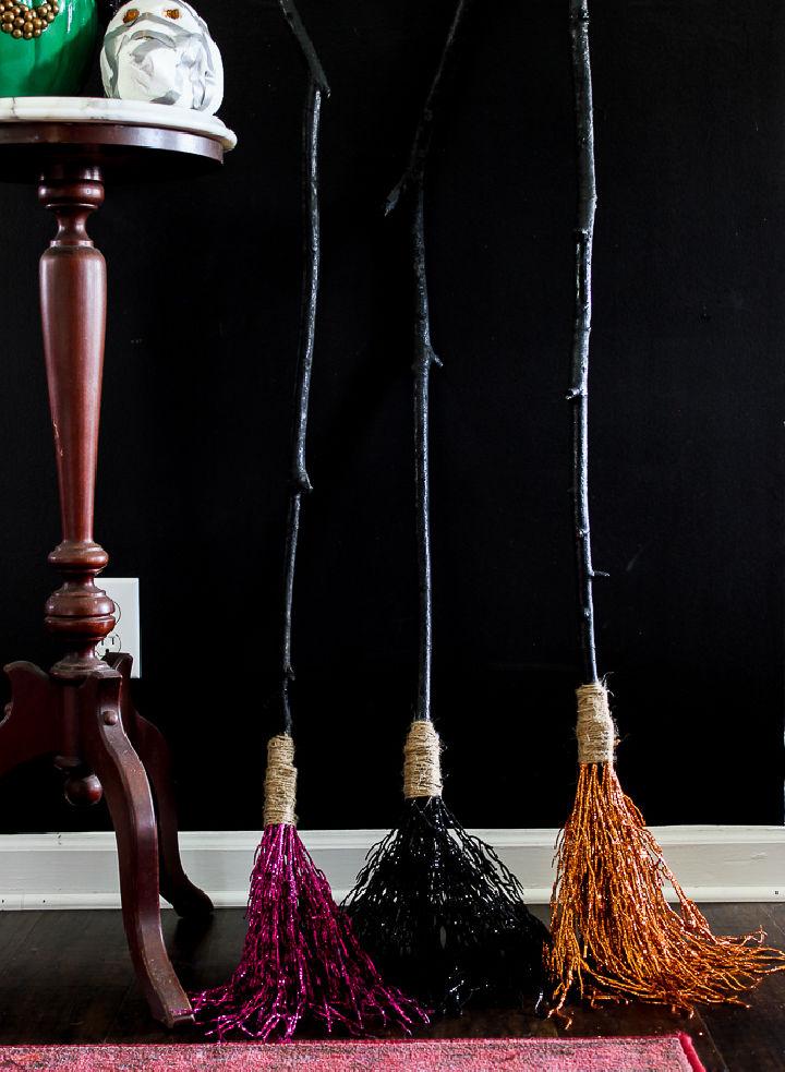 Make Your Own Glittery Witch Broom