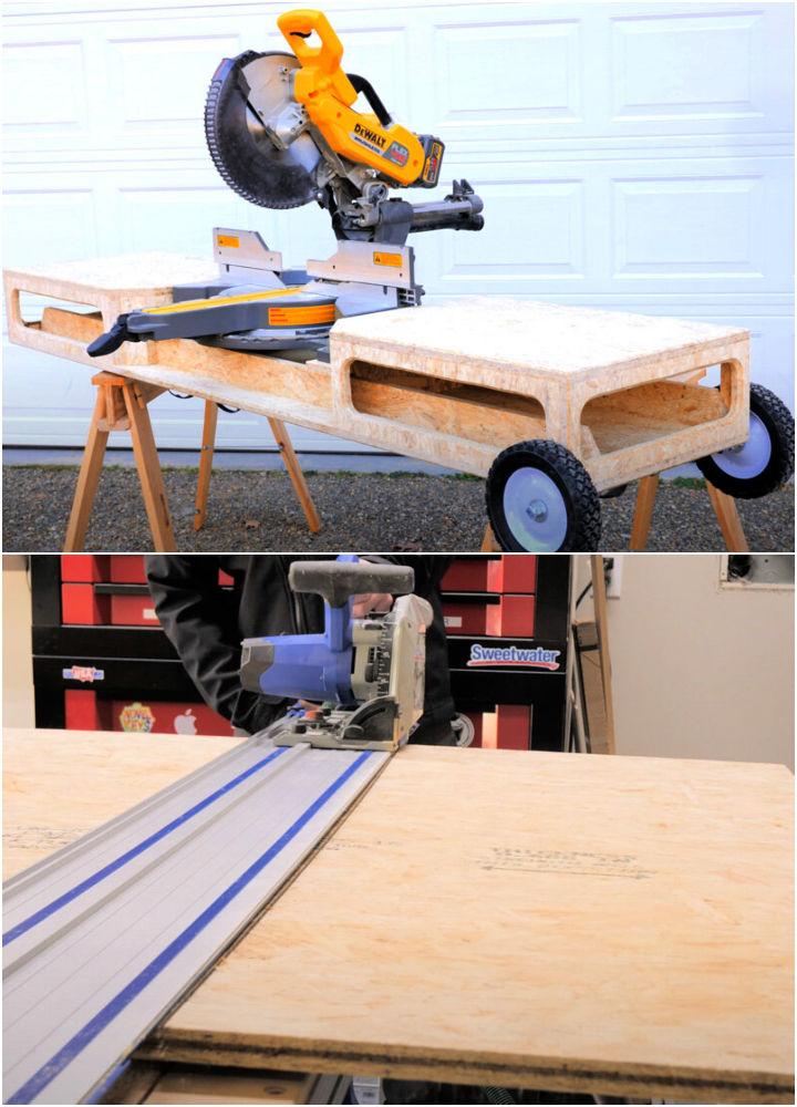 Mobile Miter Saw Stand With Wheels