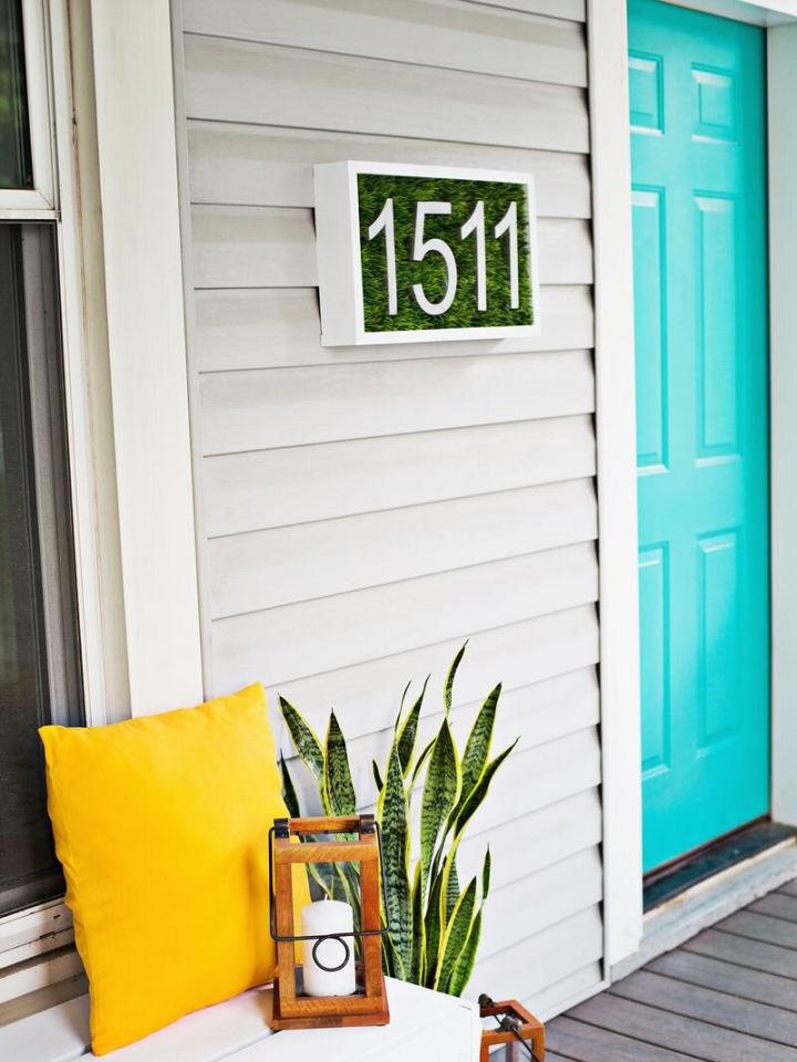 Modern House Number Signs for Front Porch