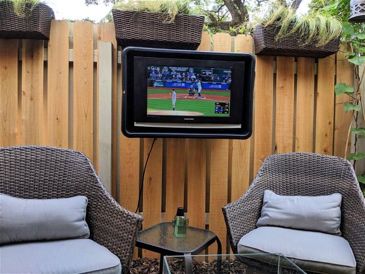 Outdoor Wooden Tv Enclosure