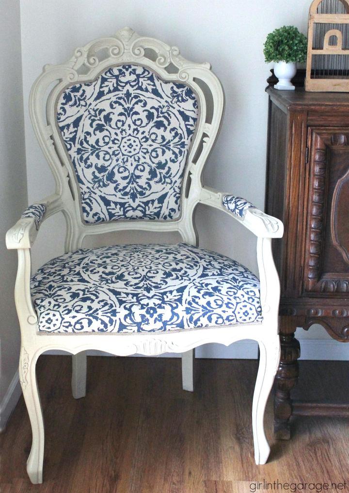 Reupholstered Throne Chair Makeover