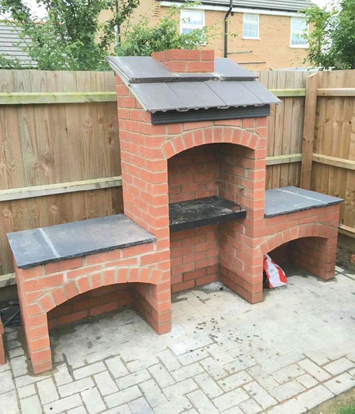 Stunning DIY Red Brick BBQ