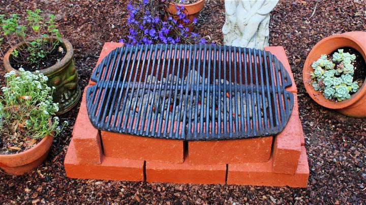 Temporary Brick Hibachi Grill Without Cement