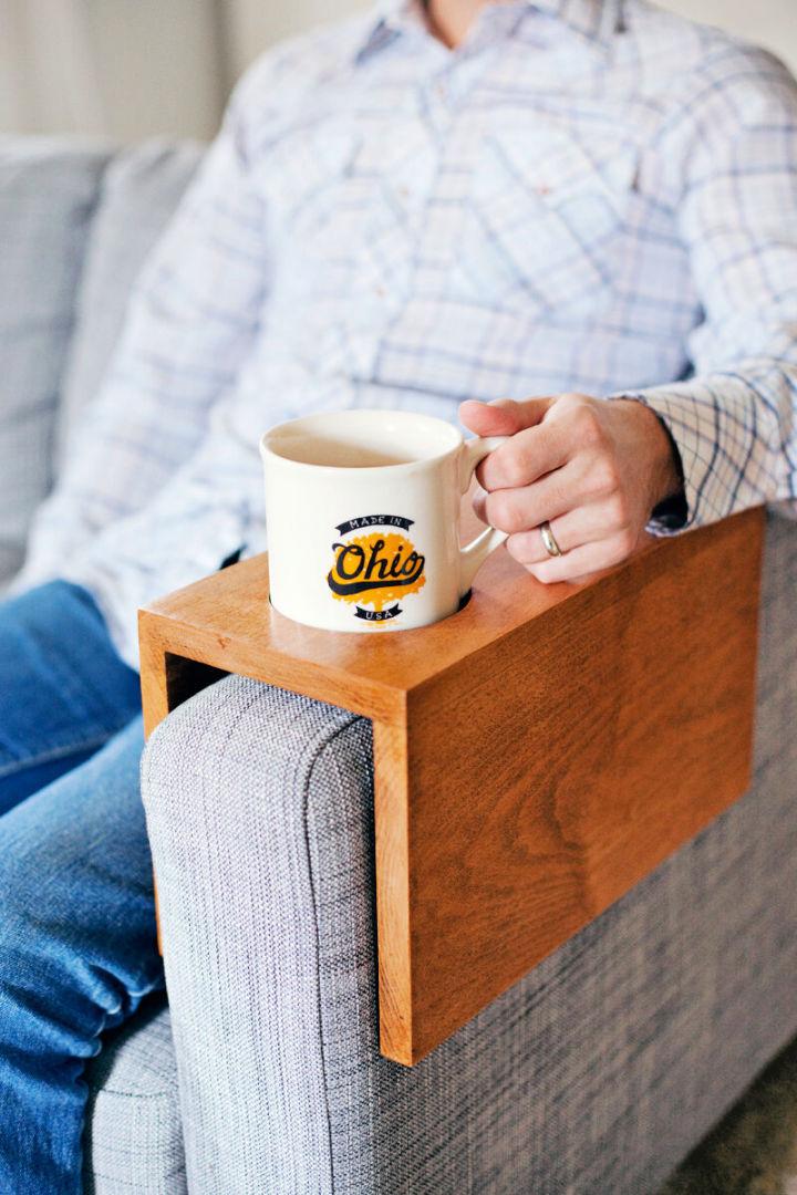 Wooden Cup Holder for Sofa Sleeve
