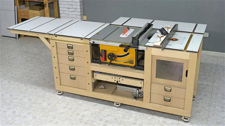 Workbench With Table Saw and Router Table