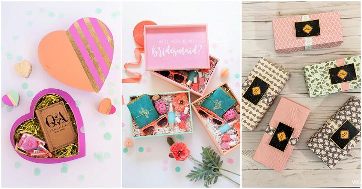 25 DIY Gift Box Ideas (Free Printable Box Template)