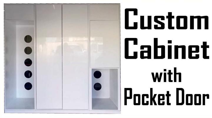 Custom Cabinet with Pocket Door