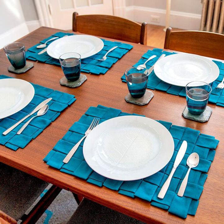 DIY Basket Weave Placemats