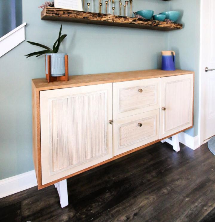 DIY Buffet Table with Fluted Doors