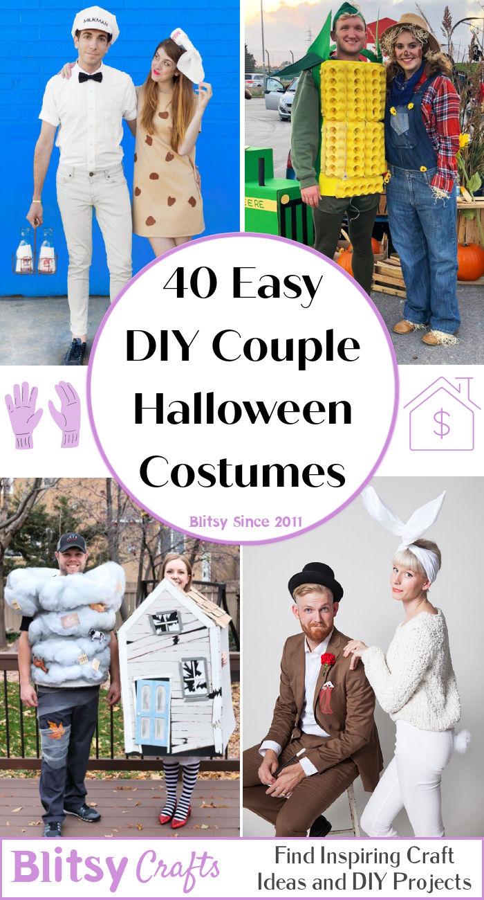 40 Easy DIY Couple Halloween Costumes - Unique and cute couple costume ideas