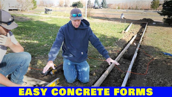 DIY Forms for Concrete Curb Mold