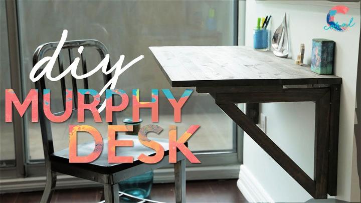 Space Saving DIY Murphy Desk