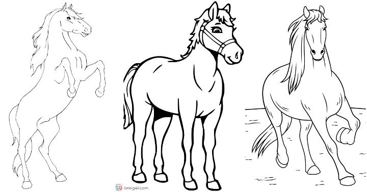 Easy Free Horse Coloring Pages