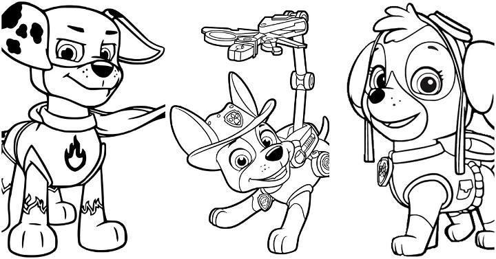 Easy Free Paw Patrol Coloring Pages